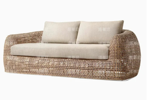 # Hot Garden Furniture Outdoor Sofa And Coffee Tables Set Outdoor Rattan Frame Garden Sofa Set
