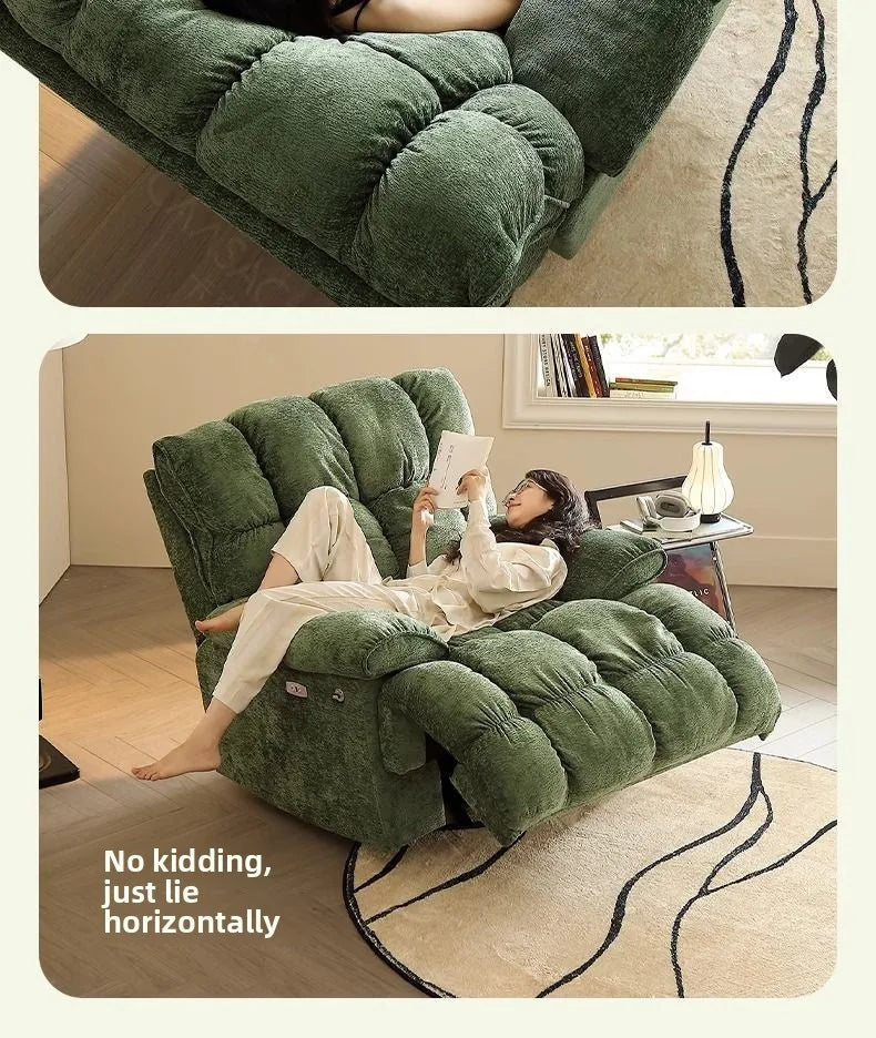 Electric Recliner Chair First-Class Cloud Single Sofa Living Room Multifunctional Lazy Lounge Swivel Recliner Sitting Sleeping