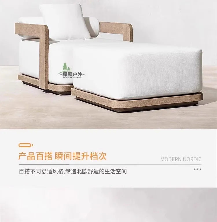 Outdoor sofa rattan woven designer creative sample Nordic board house rattan chair garden terrace furniture
