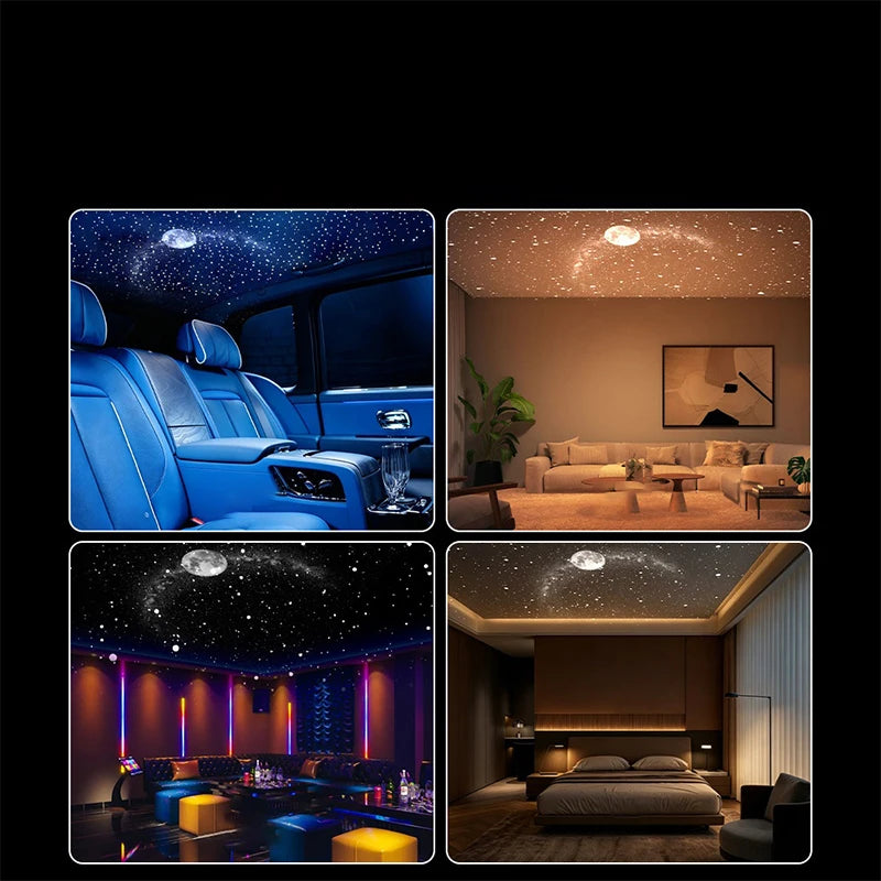 USB Starry Sky Galaxy Projector Lamp Mini Led Night Light Romantic Atmosphere Decor Light For Car Interior Home Party Gift