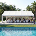 20x30 Party Tent, Heavy Duty White Wedding Canopy with Removable Sidewalls & Steel Frame, Event Shelter Tent for, Custom