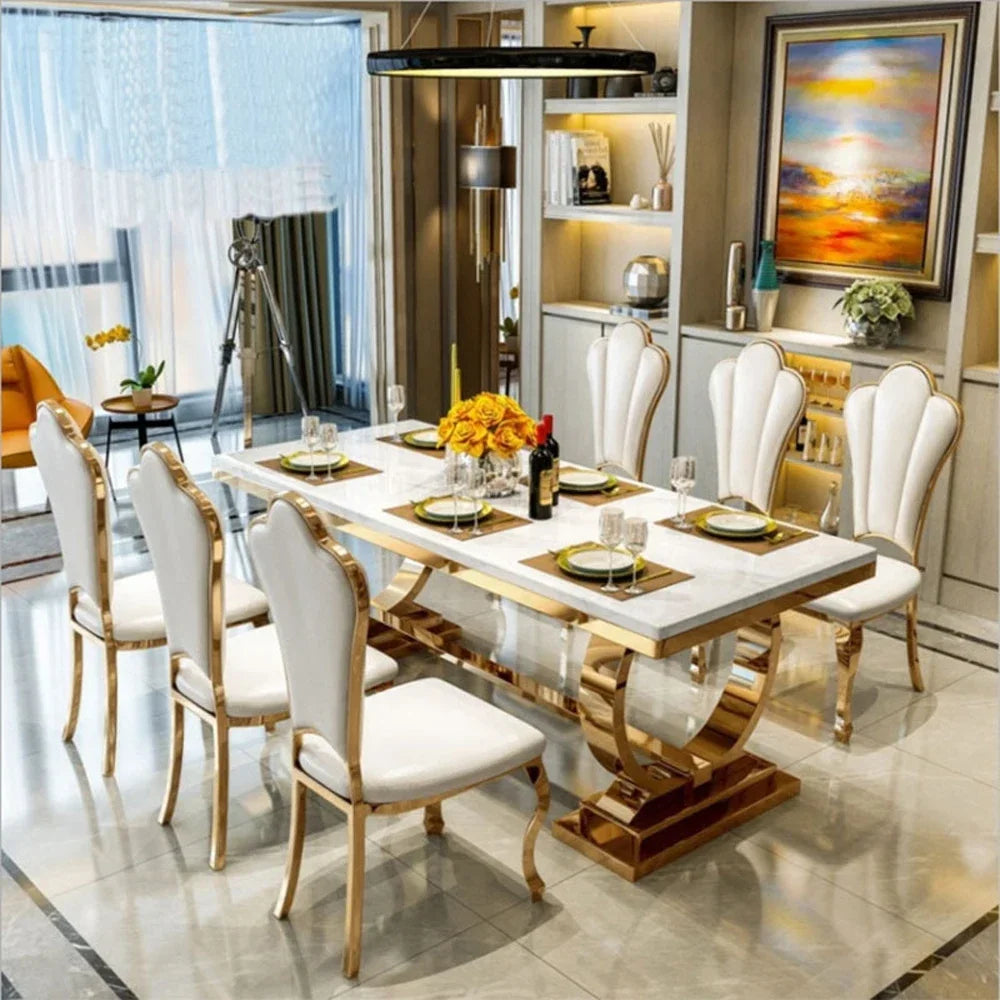 # Dining Room Furniture Restaurant Tables Dining Table Silver Dining Set With 4 Chairs #