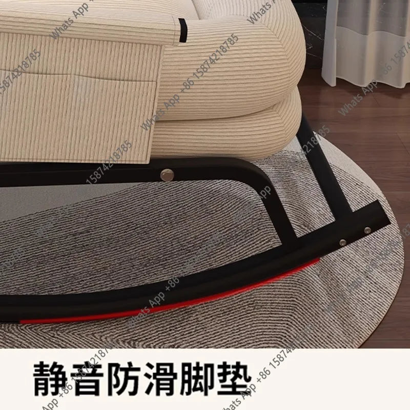 ASwinging Chair, Lounge Chair, Adults Can Sleep, Creamy Style Dog House Rocking Chair, Single Lazy Person, Home Small Sofa