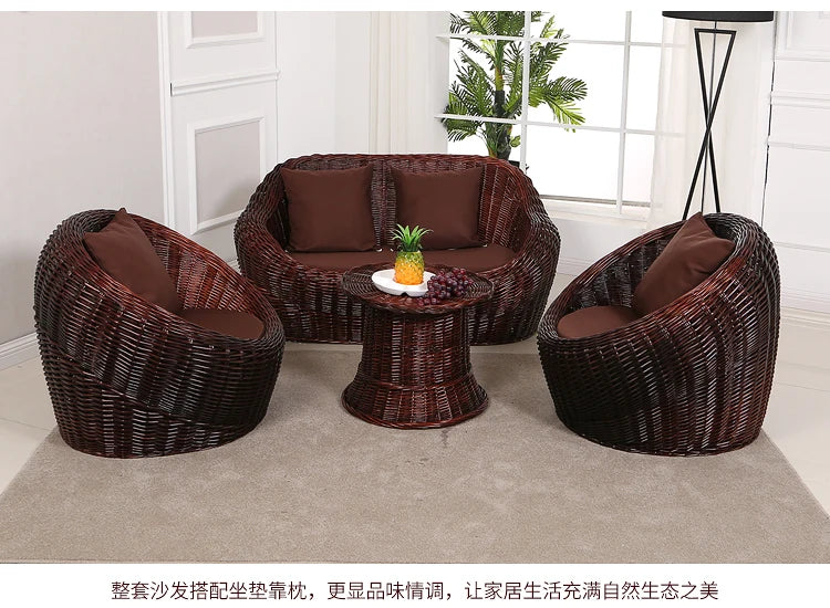 Liu Tianxia rattan weaving willow weaving creative casual sofa chair tatami balcony bedroom rattan chair single double triple