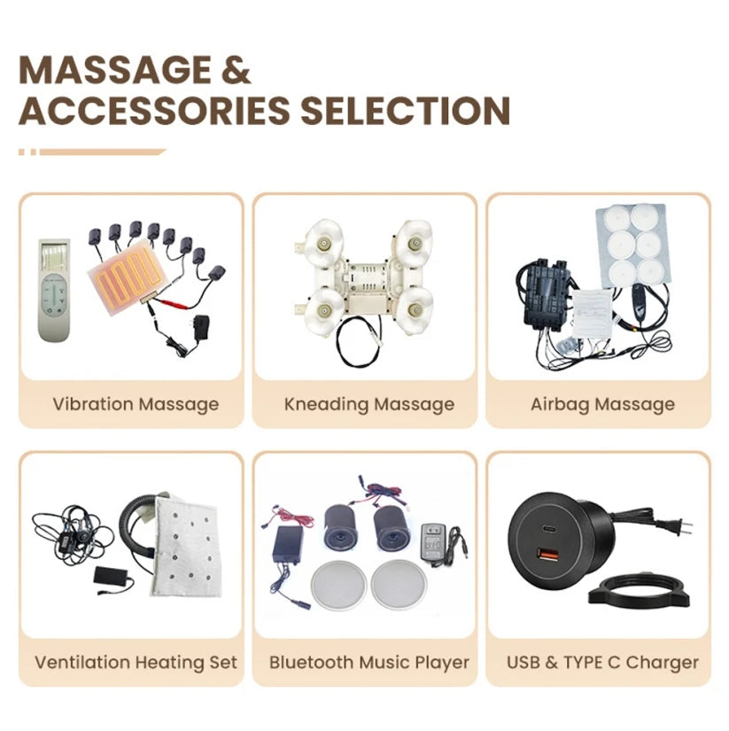 Newest Design Multifunctional Office Powered Massage Recliner Sofa Chair With Foot Rest