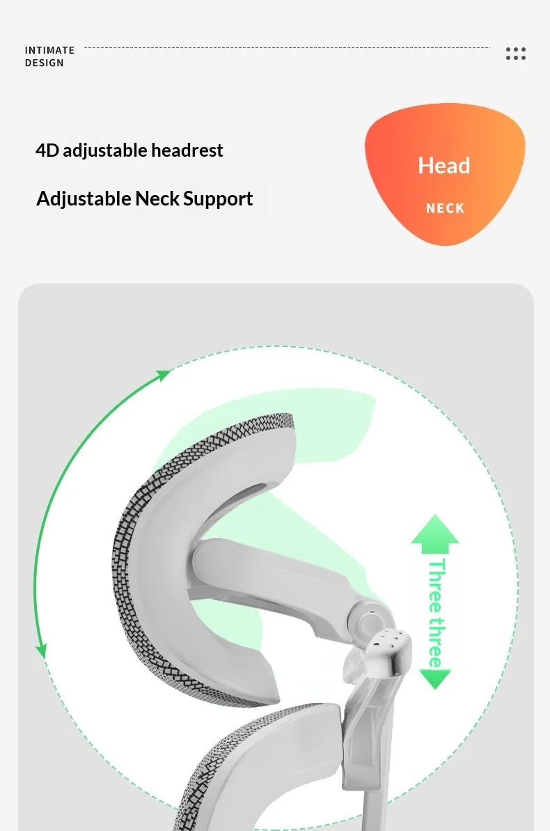 Ergonomic Office Chair Gaming Computer Chair Recliner Adjustable Height Lumbar Support Headrest Mesh Swivel Wheels Office Chairs