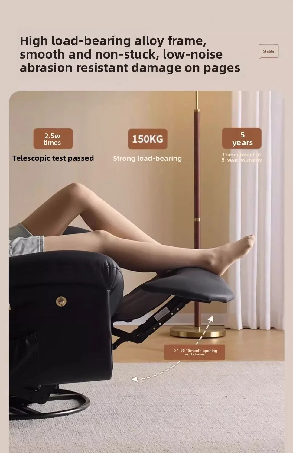 LZ X LazySofa Single Recliner Electric Space Capsule Rocking Chair Eco-Leather Lounge Living Room Suitable Sitting Reclining Sle