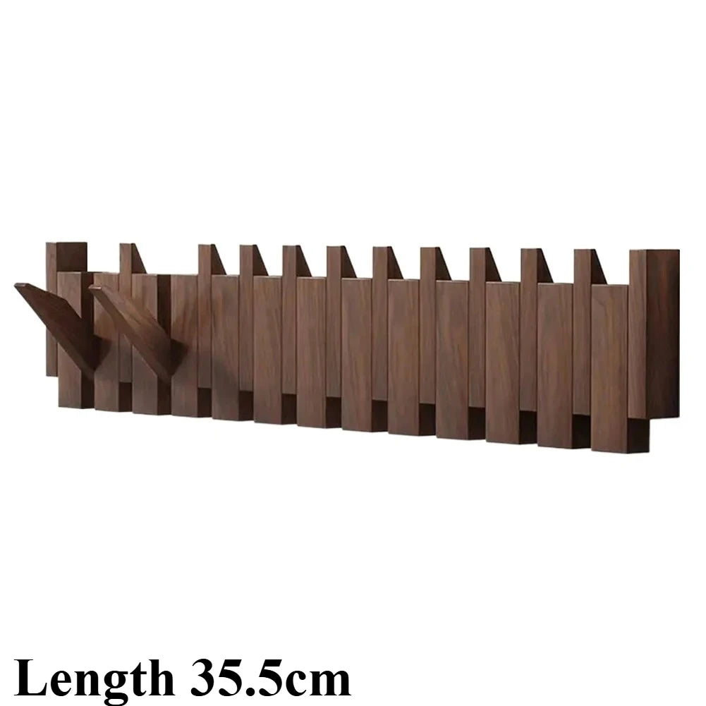 Natural wood wall-mounted piano coat rack, porch wall art hook closet kitchen bedroom porch
