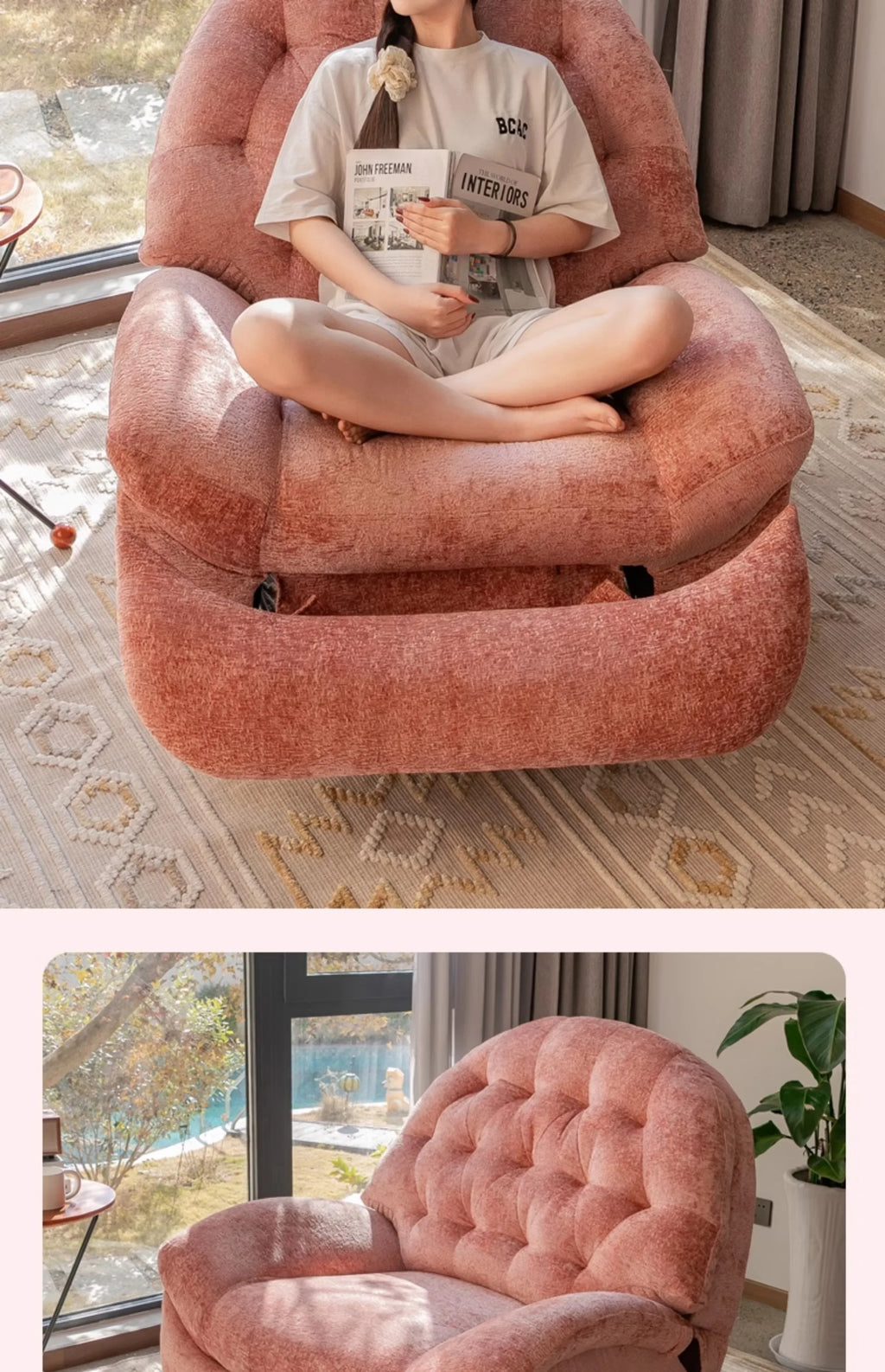 Multifunctional rocking chair electric rotating leisure bedroom single sofa