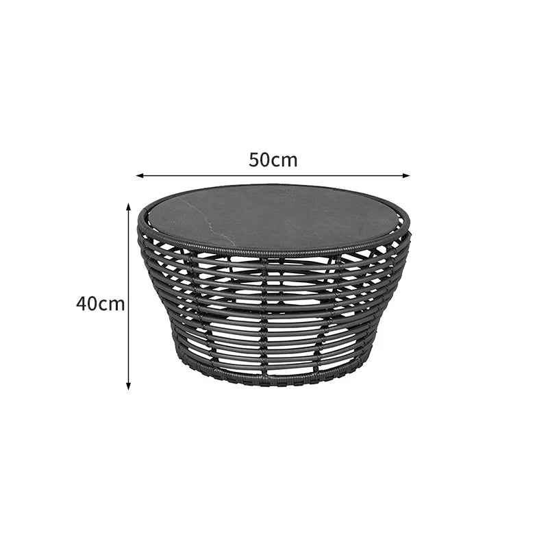LMM outdoor rattan sofa sun protection waterproof patio balcony garden rattan chair
