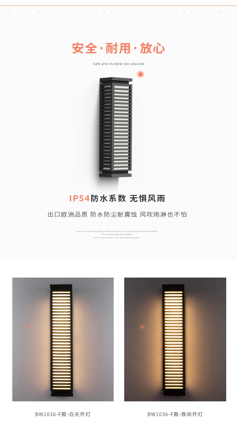 Luminaire Garage Pathway Outdoor Stainless Steel Wall Light LED Cubical Black Lighting Fixture Waterproof Anti Rust Sconce
