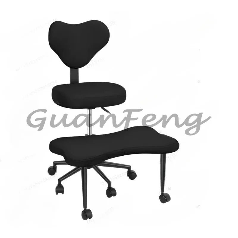 Adjustable Height Cross Leg Chair with Wheels Meditation ADHD Chair Comfortable Seat with Adjustable Footstool for Enhanced Comf