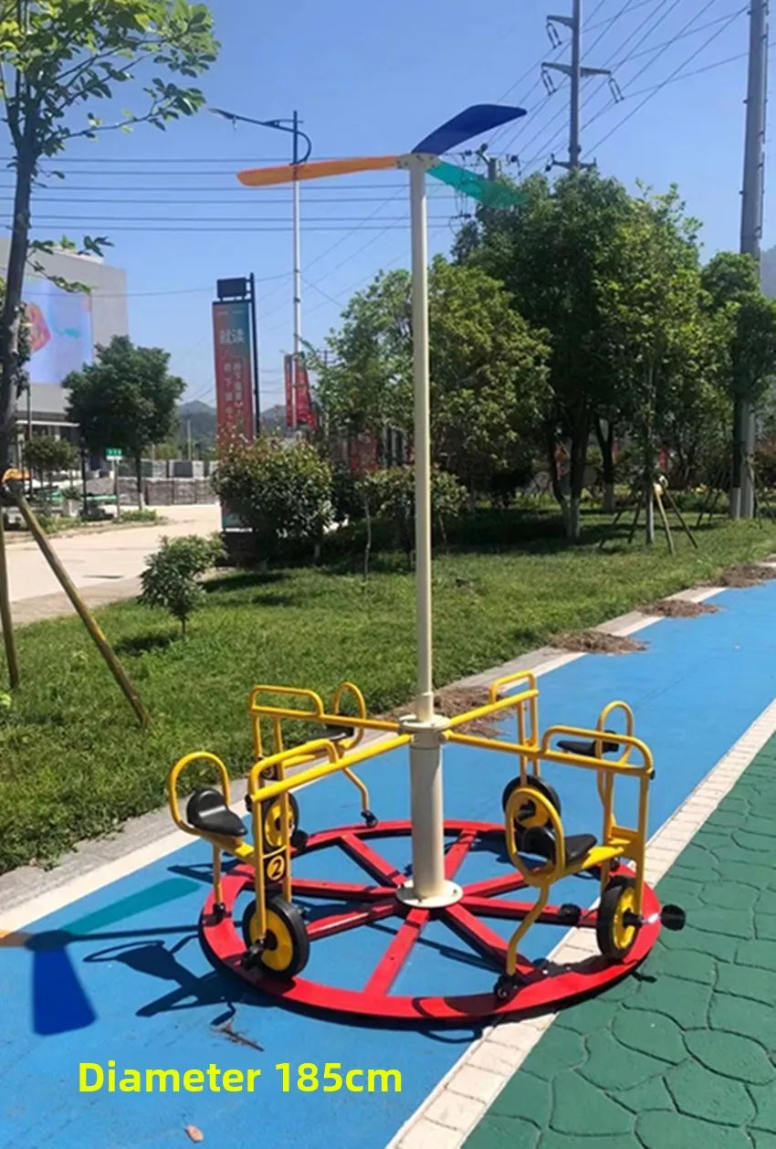 Children's track rotating car Kindergarten rotating car Bicycle Amusement park Multi-person car Special for preschool education