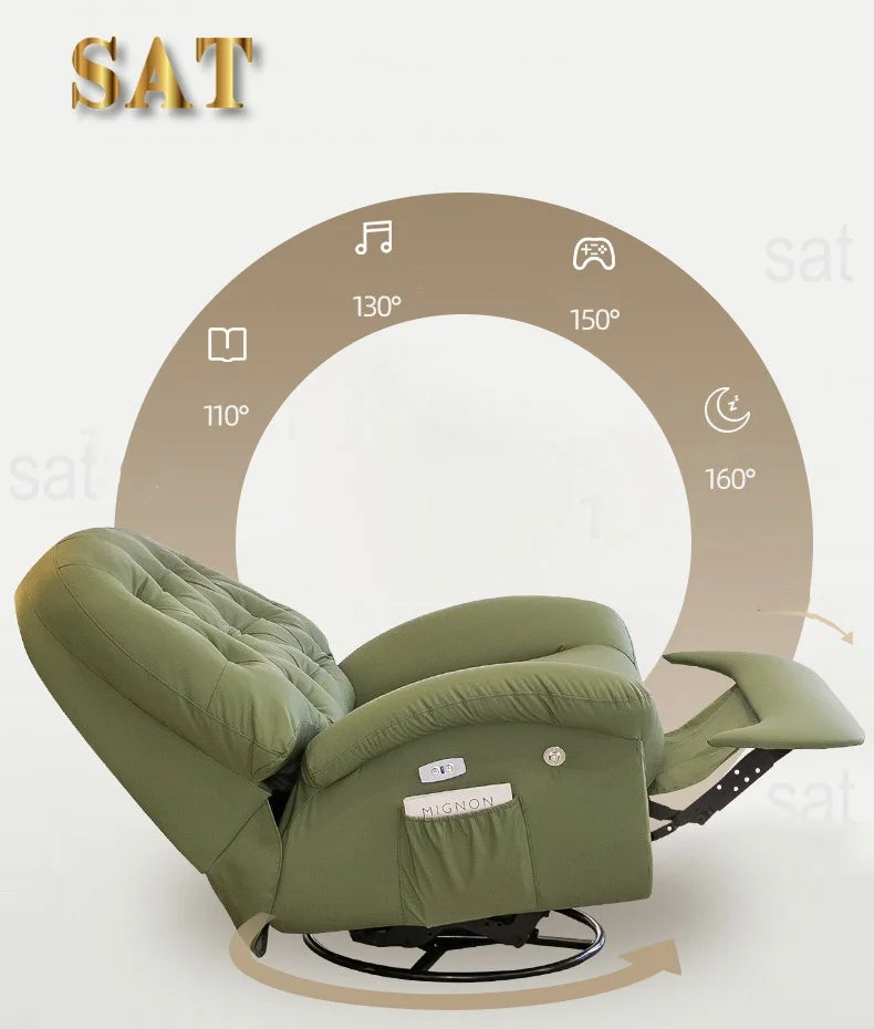 !@Modern Single Lazy Rocker Recliner Chair for Home Dining Bedroom Hotel Manual Adjustment Multifunction Living Room Furniture