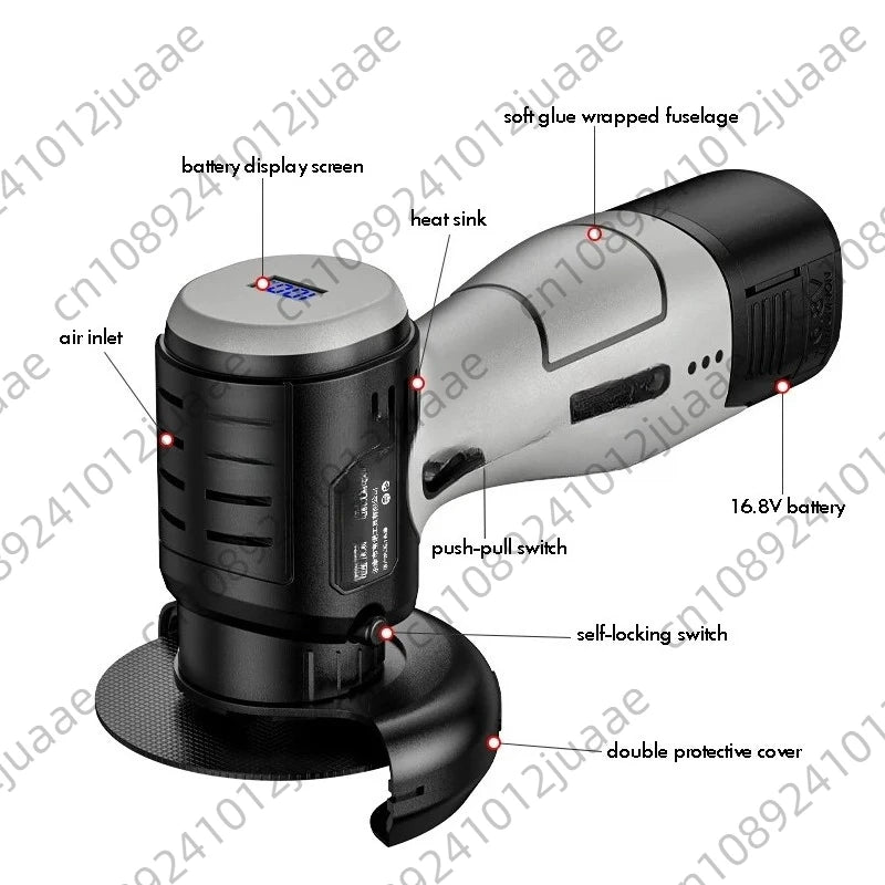Brushless Mini Angle Grinder Portable Lithium Battery Portable Small  Polishing Grinding Cutting Machine Household Power Tool