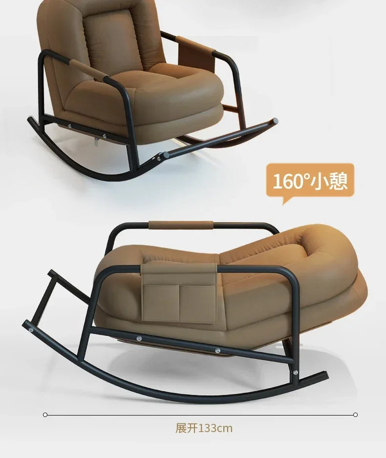 New Arrivals Lazy Sofa Rocking Chair Sofa Leisure Chair Living Room Single Rocking Chair Antique Style S51