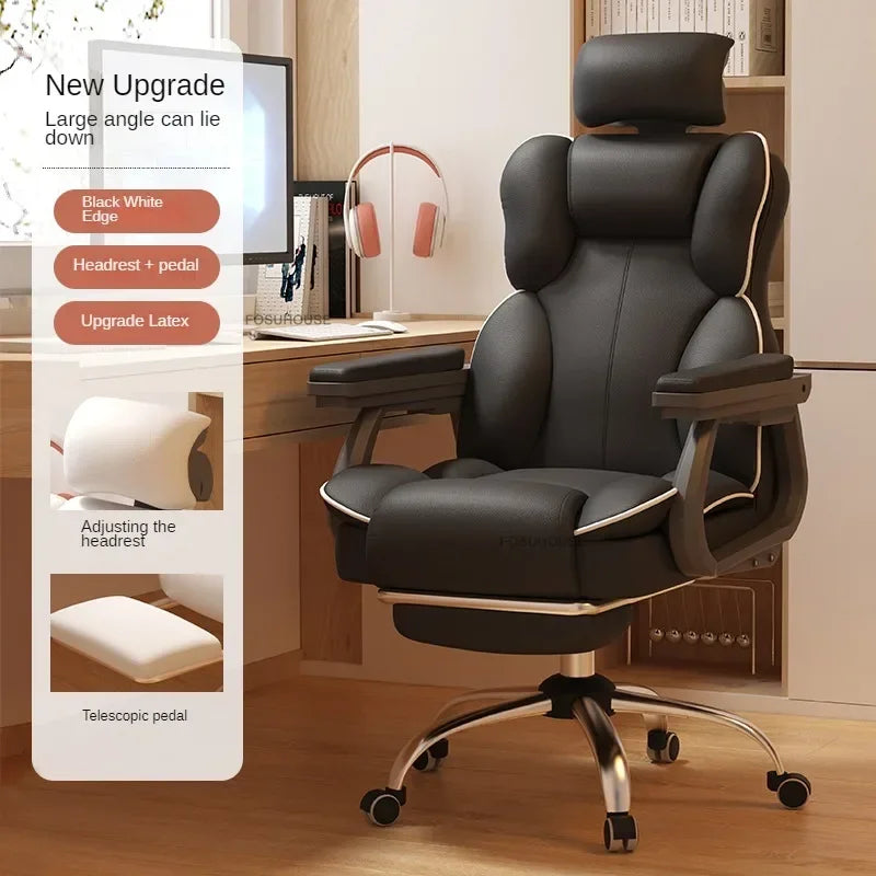 Ergonomic Office Chair Lifting Rotating Armchair Home Game Computer Chair European Backrest Comfort Seating