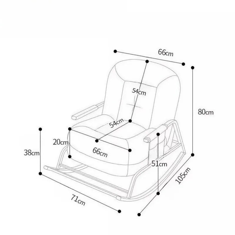 Lazy Rocking Sofa Home Balcony Leisure Living Room Nap Chair Single Internet Celebrity Nap Recliner Muebles Para El Hogar