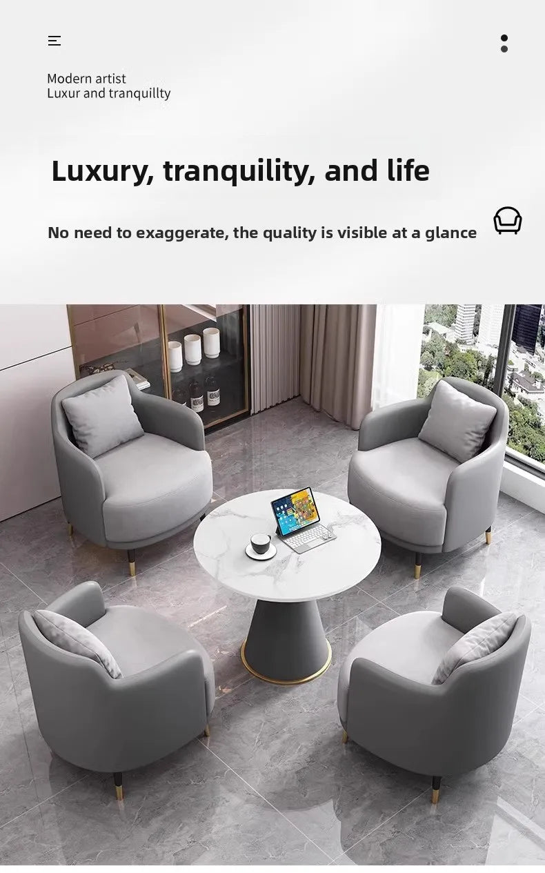 Business reception sofa, light luxury modern minimalist design, suitable for reception, sales office, office, balcony, leisure a