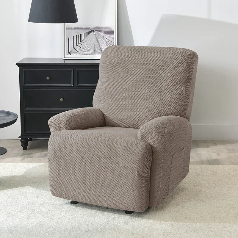 Jacquard Stretch Recliner Sofa Covers Elastic Split Armchair Chair Cover Non-Slip Chairs Slipcovers for Living Room