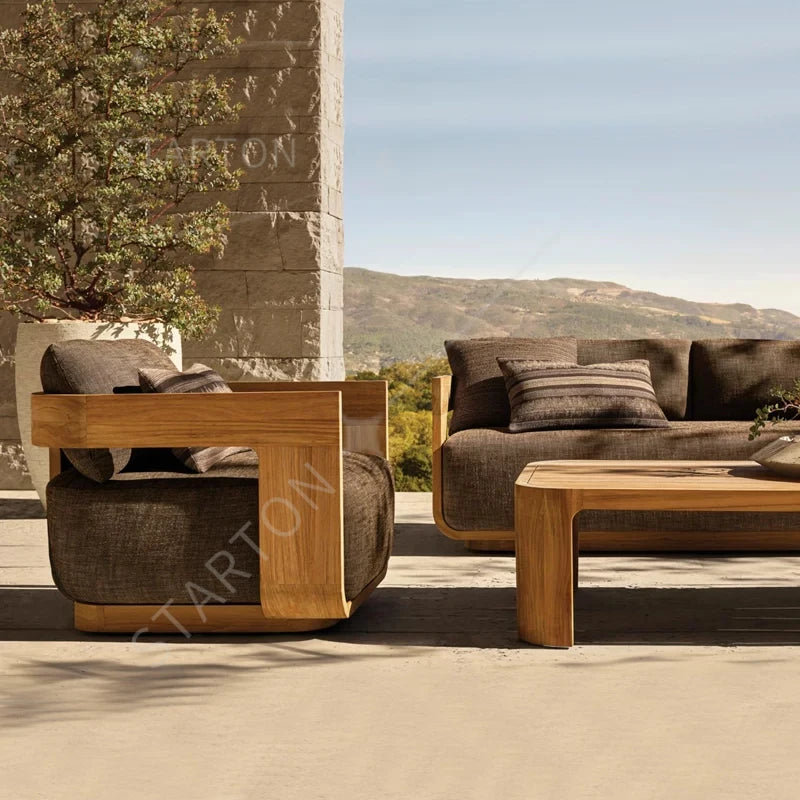Luxury Teak Outdoor Furniture Set Garden Sofa Set Outdoor Sofa Patio Furniture Luxury Outdoor Furniture Sofa
