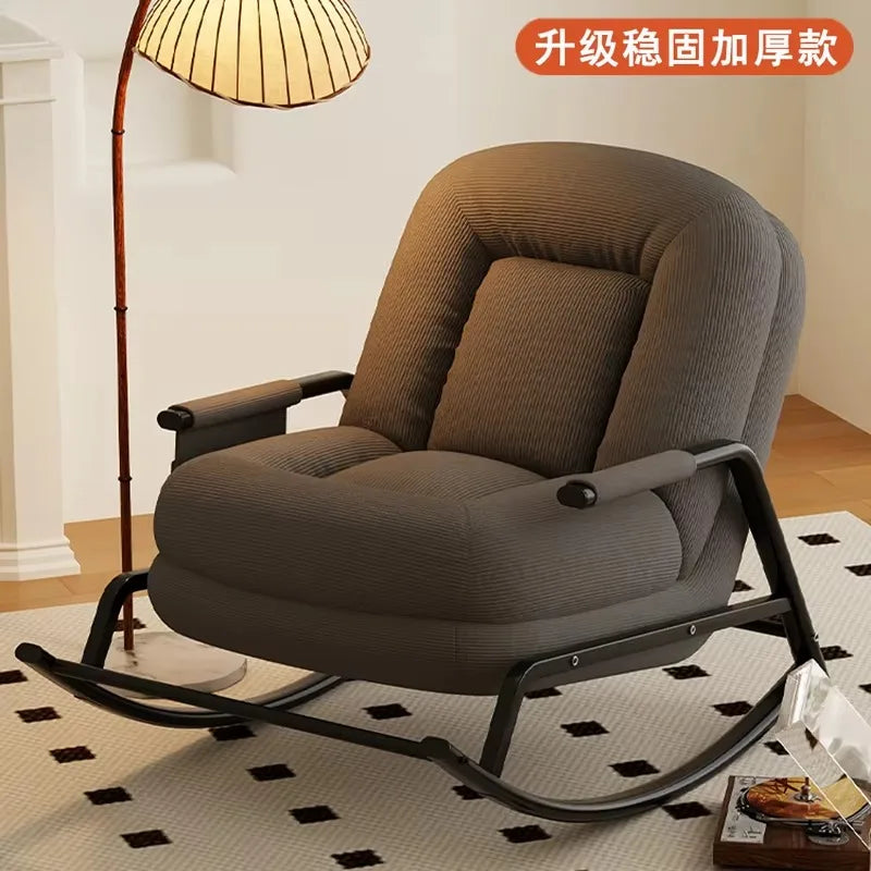 Luxury Design Living Room Chairs Regulate Modern Bedroom Rocking Chairs Floor Ergonomic Comfy Fauteuil Salon Home Furniture