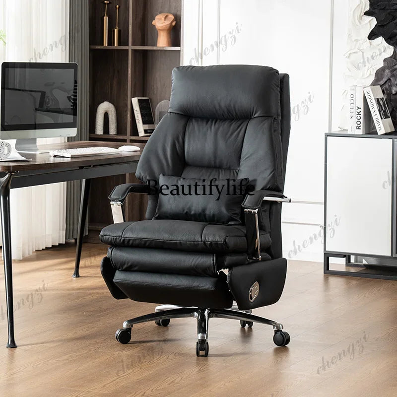 CC  Wheels Massage Office Chair Nordic Leather Modern Comfortable Design Chairs Recliner Computer Silla De Escritorio