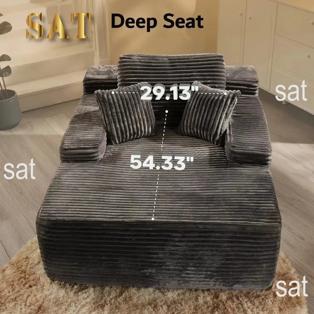 !@Wholesale Modular Sectional Sofa One Big Seat Compressed Sofa Bed Sleeper with Memory Foam Chenille Cover for Living Room