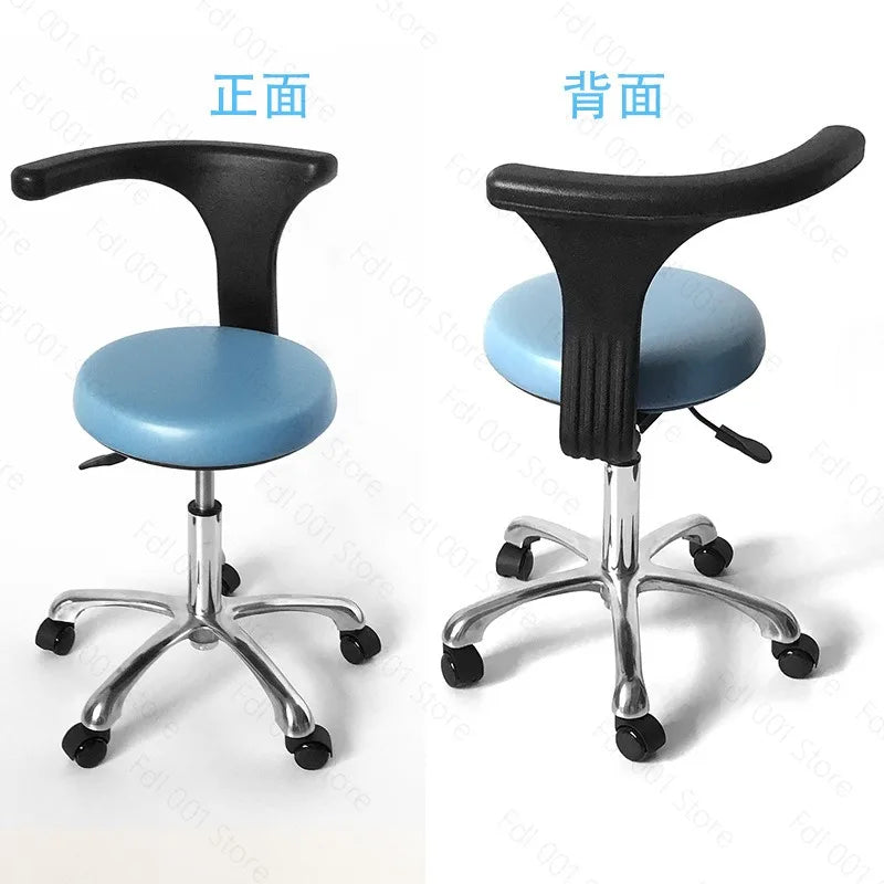 Dental Medical Stool Backrest Chair Swivel Lift Armrest for Nurse Doctor