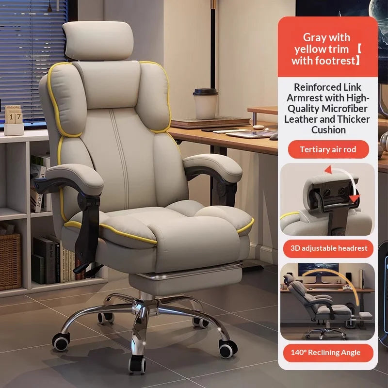 Ergonomic Office Chair Gaming Computer Desk Chair Adjustable Lumbar Swivel Headrest Breathable Mesh High Back Home Cadeira