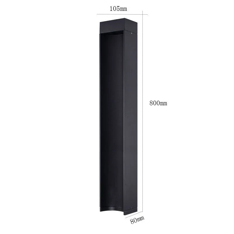 30/60/80CM Outdoor LED Landscape Bollard Light Waterproof Garden Pathway Light Villa Courtyard Floor Pillar Lawn Lamp