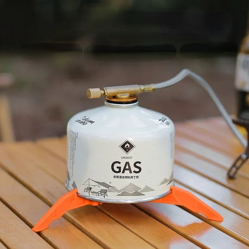 Portable Foldable Gas Bottle Tripod Stand Outdoor Camping Gas Tank Bracket Support Base for Gas Cartridge