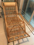 CZ Rocking Chair Hanging Basket Natural Real Rattan Plant Woven Relaxing Leisure Recliner