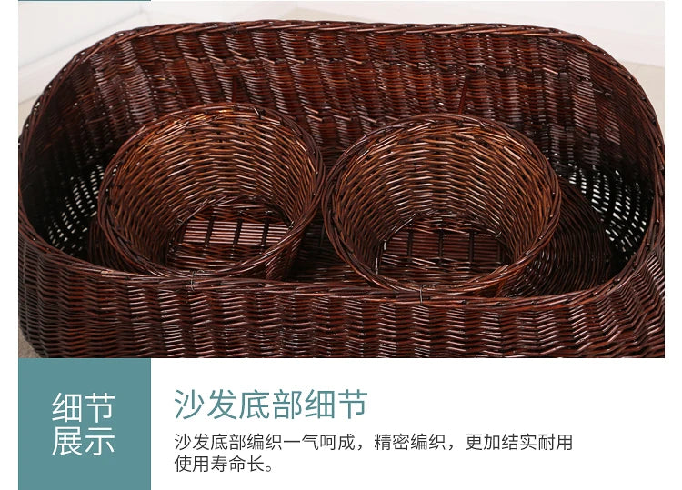 Liu Tianxia rattan weaving willow weaving creative casual sofa chair tatami balcony bedroom rattan chair single double triple