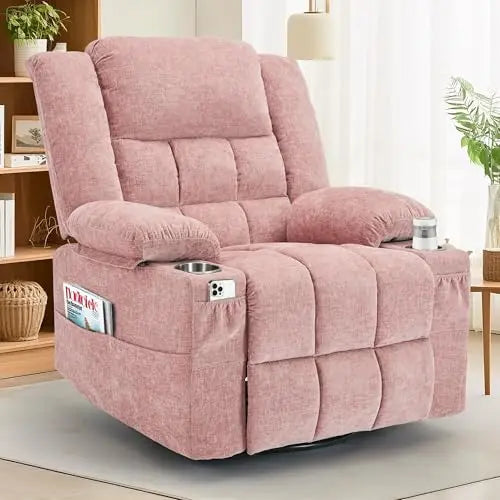 Recliner Chair,Rocking Chair with Massage and Heat,360° Swivel Recliner Chairs for Adults,for Bedroom,Nursery,Living Room Chairs