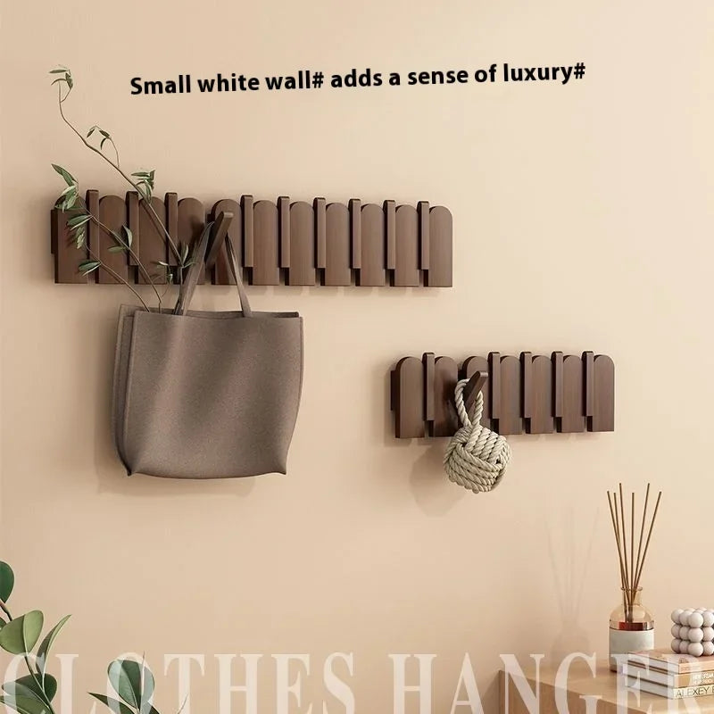 Wooden Piano Key Coat Hooks - Wall Mounted Entryway Hangers for Door & Foyer - Creative Wooden Wall Organizer for Keys & Clothes