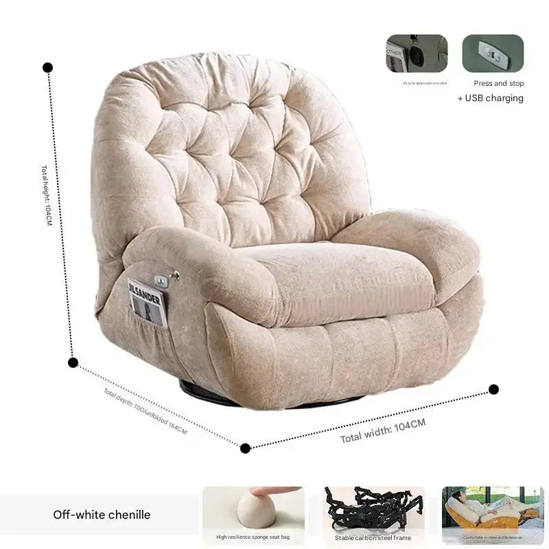 Designer Relax Massage Living Room Chairs Balcony Reading Swivel Comfortable Massage Ergonomic Fauteuil Lounge Suite Furniture