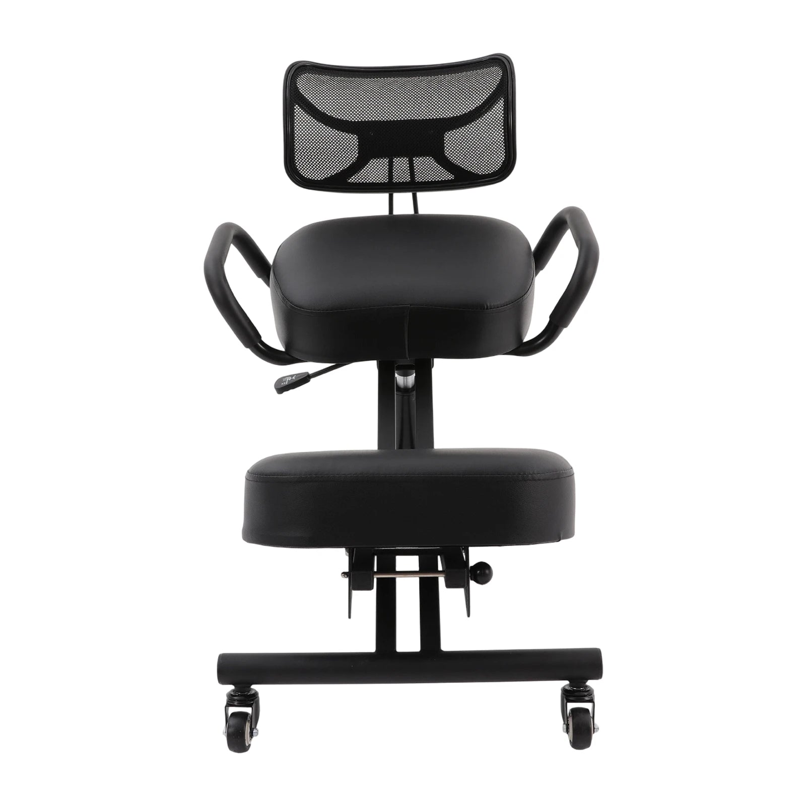 Ergonomic Kneeling Chair with Back Support, Height Adjustable Kneeling Posture Chair, Rolling Kneeling Office Chair for Home Office Study Meditation