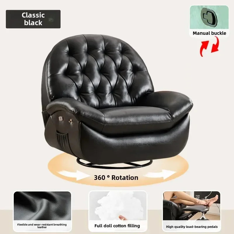 Modern Fabric Living Room Sofas Designer Living Room Furniture Leisure Lazy Sofa Bed Rocking Chair Nordic Home Rotating Recliner