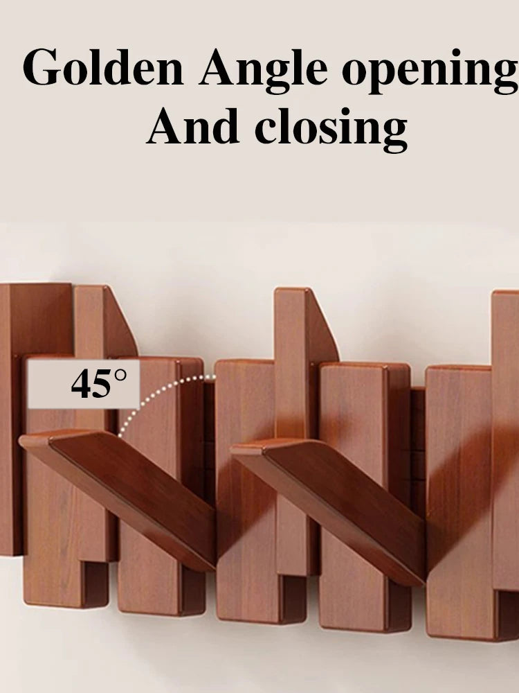 Piano Key Coat Rack Solid Wood Clothing Storage Racks Wall Mounted Clothes Organizer Hanger Entrance Hall Home Furnitures