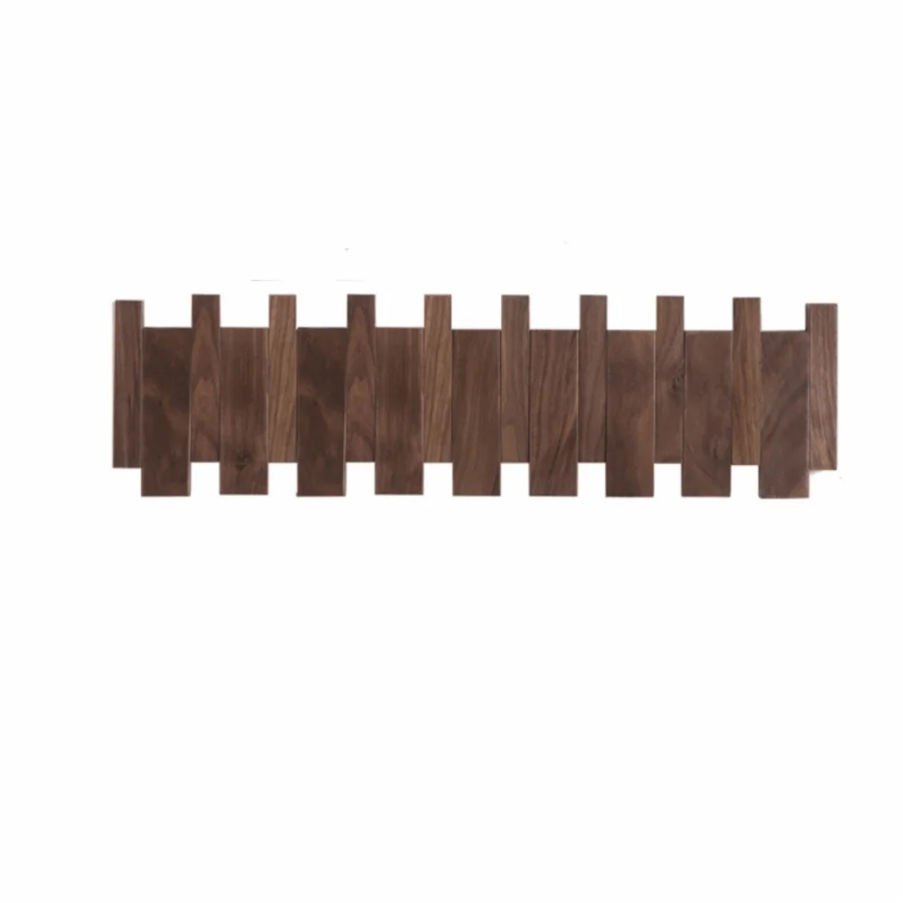 New Wall Mounted Wood Coat Racks with 8 Hooks Piano Key Shaped Hats Organizer Art Entry Door Porch Hanging Hook Keys