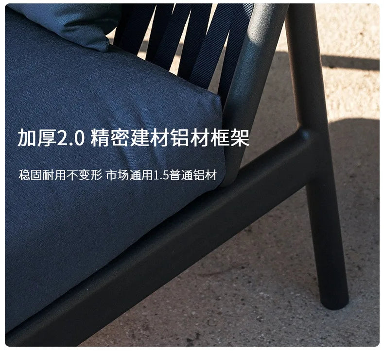 Outdoor rattan sofa combination courtyard terrace leisure waterproof sunscreen balcony rattan chair outdoor villa garden