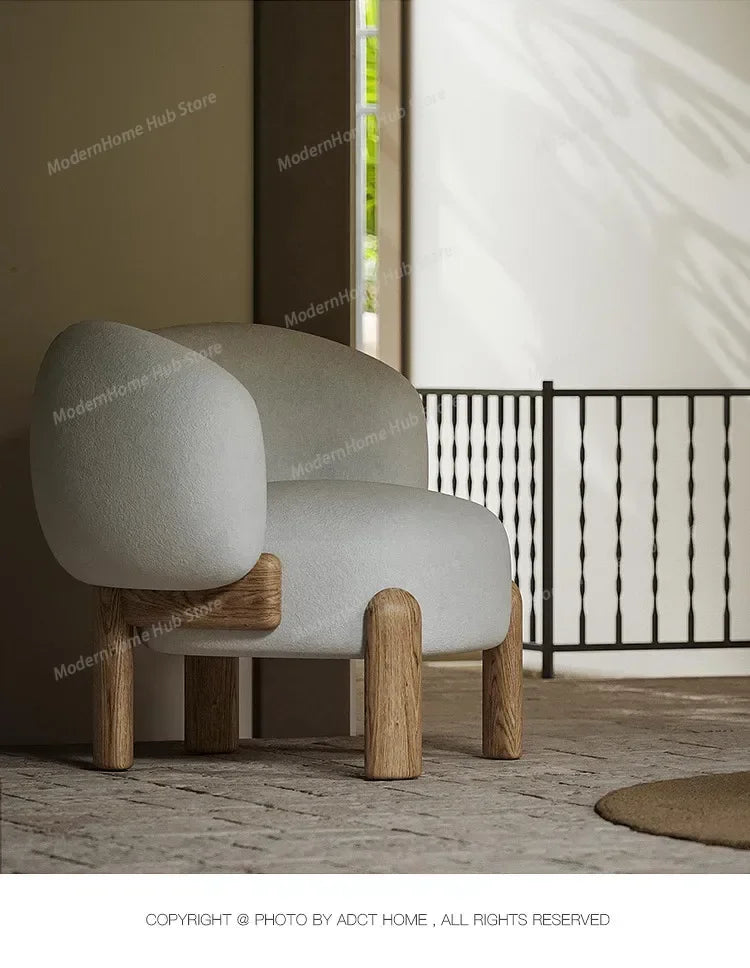 European Reception Living Room Sofa Relax Quilted Grande Armchair Living Room Sofa Wood Legs Divano Letto Lounge Chair Lazy Sofa