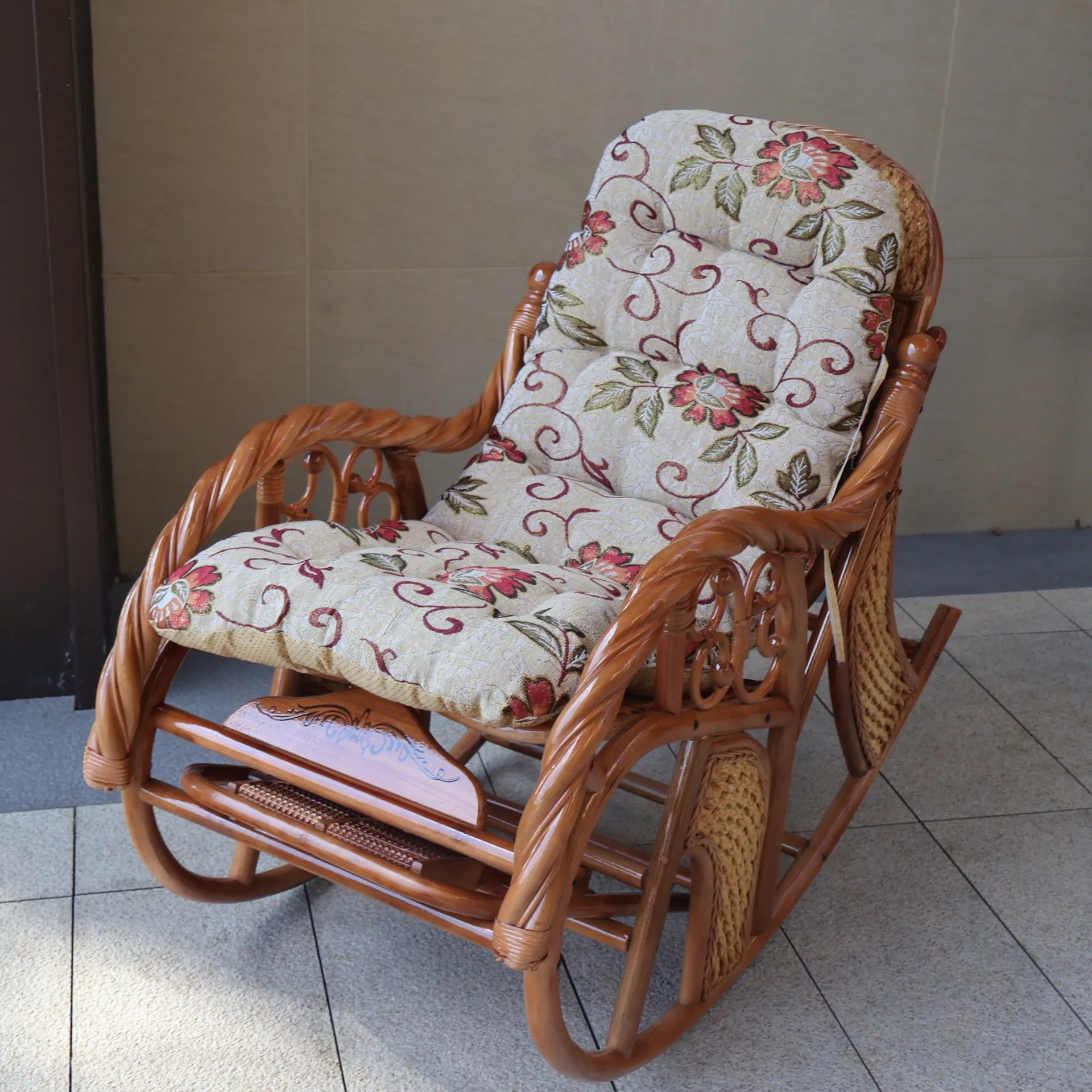 HYS rattan home rocking chair recliner back recliner nap chair leisure chair home elderly free