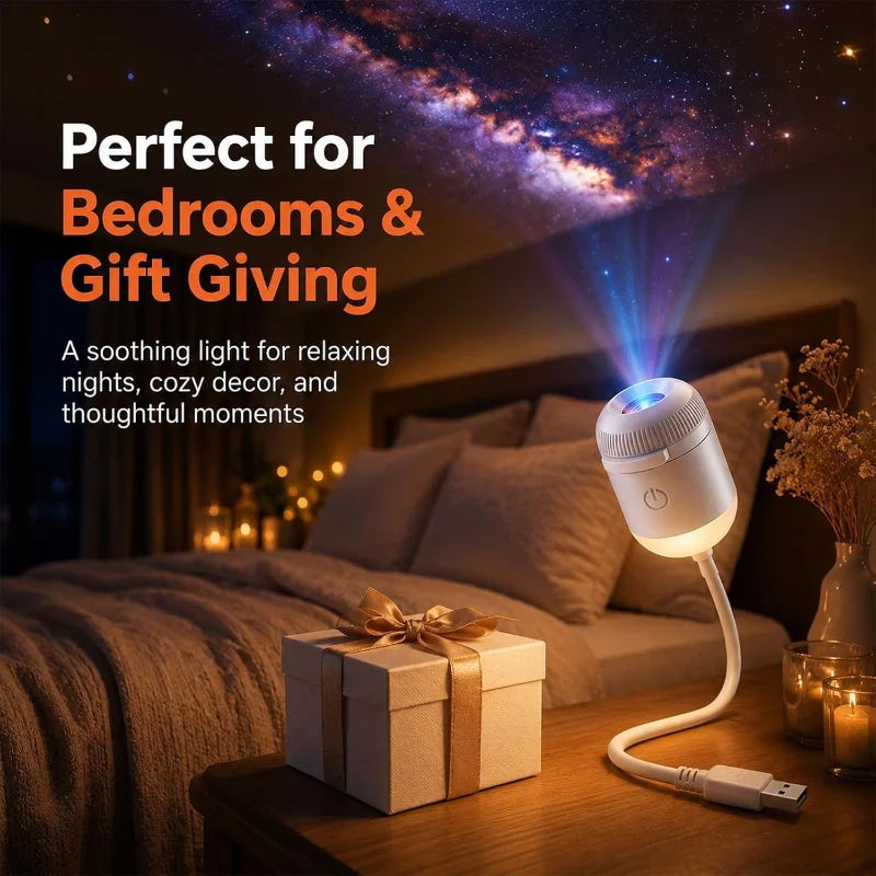 Smart Dynamic 5d Holographic Night Light Projector Galaxy Star Ocean Projector 360° Rotate Usb Dome Light For Bedroom Car Decor