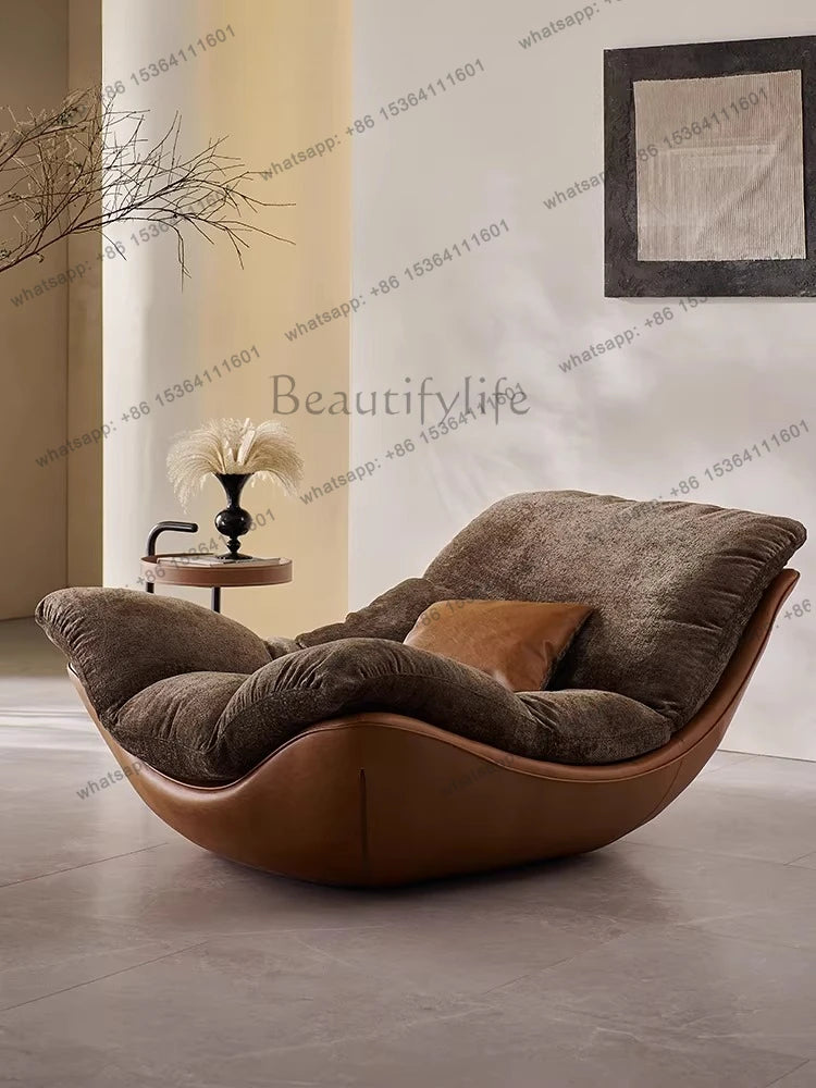 Nordic creative modern minimalist living room leisure chair sofa lazy sofa bedroom senior chair