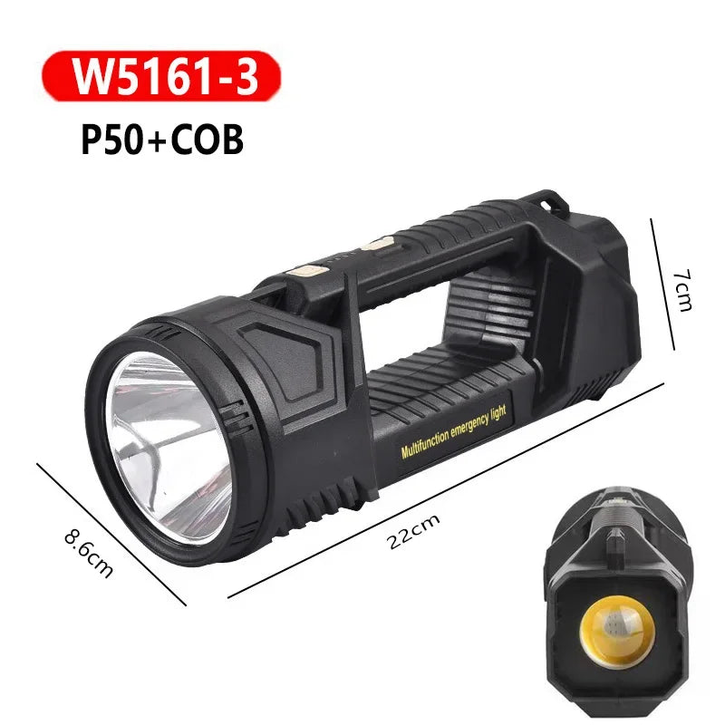 Most Powerful XHP70 LED Searchlight Solar Work Light Outdoor Multifunctional LED Flashlight USB Rechargeable Camping Lantern