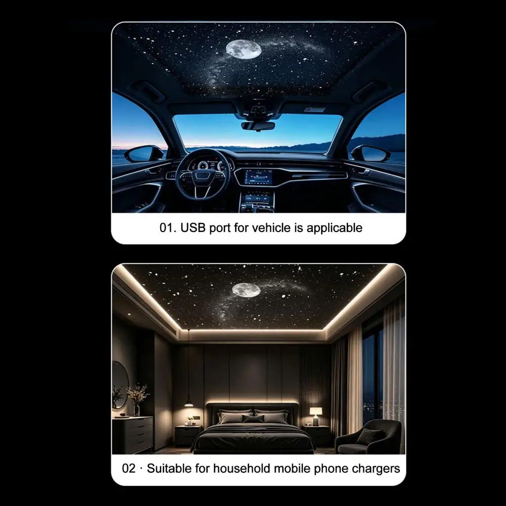 USB Starry Sky Projector Lamp with Clear Image Adjustable Brightness Touch Control 2-in-1 Night Light And Star Projector
