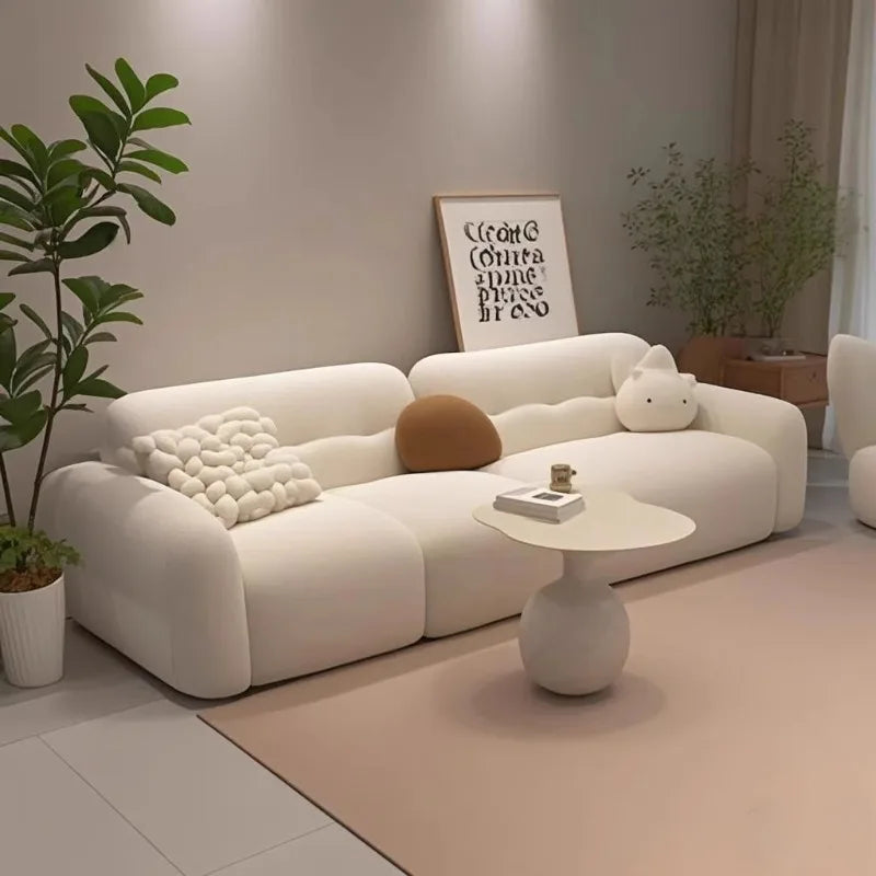 #￥Nordic Cloud Living Room Sofas Pouf Couch Puffs Futon Armchair Waiting Living Room Sofas Universal Sillon CamaRoom Decorations
