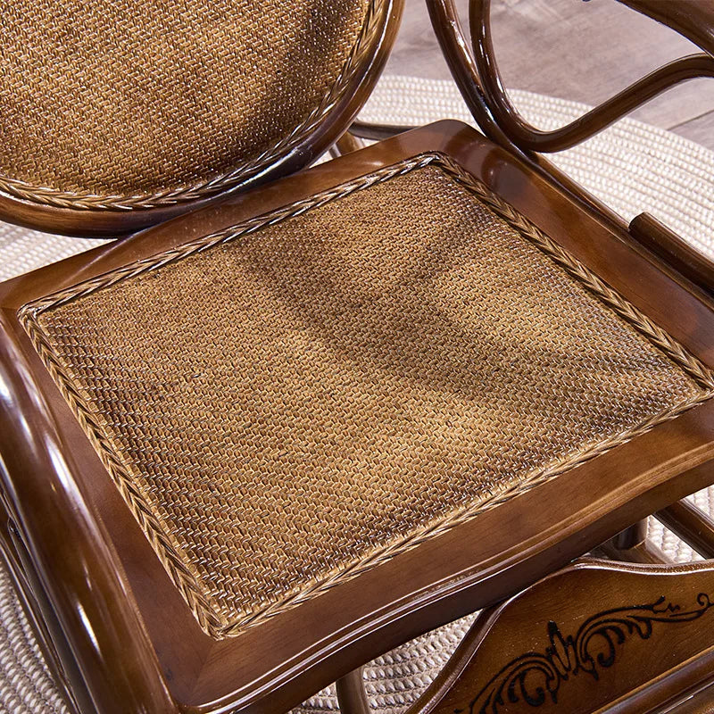 Rattan Chair Elderly Balcony Outdoor Rocking Reclining Adult Home Living Room Leisure Nap Patio Escape